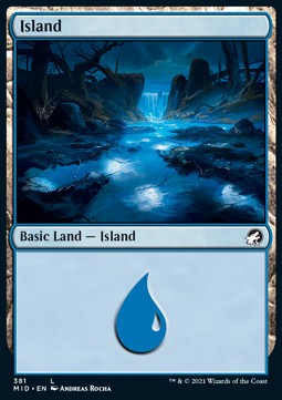 Island - Innistrad: Midnight Hunt: Extras (Land) [XMID-381]