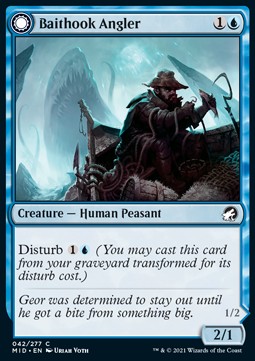 Baithook Angler // Hook-Haunt Drifter - Innistrad: Midnight Hunt (Common) [MID-42]