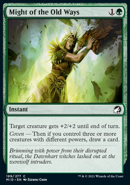 Might of the Old Ways - Innistrad: Midnight Hunt (Common) [MID-189]