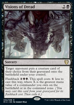 Visions of Dread (V.1) - Commander: Innistrad: Midnight Hunt (Rare) [MIC-34]