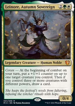 Leinore, Autumn Sovereign (V.1) - Commander: Innistrad: Midnight Hunt (Mythic) [MIC-1]