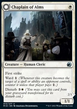 Chaplain of Alms // Chapel Shieldgeist - Innistrad: Midnight Hunt (Uncommon) [MID-13]