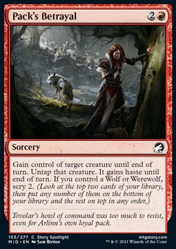 Pack's Betrayal - Innistrad: Midnight Hunt (Common) [MID-153]