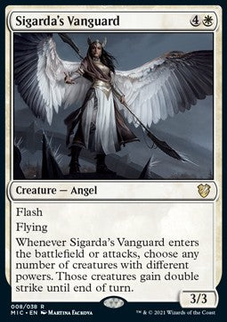 Sigarda's Vanguard (V.1) - Commander: Innistrad: Midnight Hunt (Rare) [MIC-8]