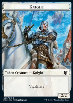 Knight Token (W 2/2 Vigilance) // Wolf Token (G 2/2) - Commander: Innistrad: Midnight Hunt (Token) [MIC-T 3/13]
