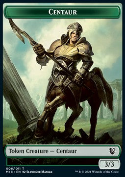 Centaur Token (G 3/3) // Wolf Token (G 2/2) - Commander: Innistrad: Midnight Hunt (Token) [MIC-T 8/13]