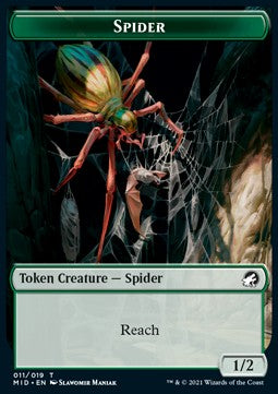 Spider Token (G 1/2) / Wolf Token (G 2/2) - Innistrad: Midnight Hunt: Extras (Token) [XMID-T 11/13]