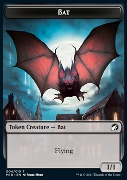 Bat Token (B 1/1) // Wolf Token (G 2/2) - Innistrad: Midnight Hunt: Extras (Token) [XMID-T 4/13]