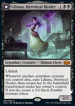 Liliana, Heretical Healer // Liliana, Defiant Necromancer - Commander Collection: Black (Mythic) [CC2-1]