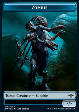 Zombie Token (Blue */*) - Innistrad: Crimson Vow: Extras (Token) [XVOW-T05]
