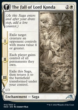 The Fall of Lord Konda // Fragment of Konda - Kamigawa: Neon Dynasty (Uncommon) [NEO-12]