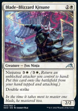Blade-Blizzard Kitsune - Kamigawa: Neon Dynasty (Uncommon) [NEO-5]