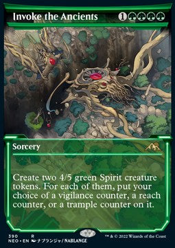 Invoke the Ancients (V.1) - Kamigawa: Neon Dynasty: Extras (Rare) [XNEO-390]