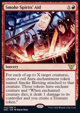 Smoke Spirits' Aid (V.1) - Commander: Kamigawa: Neon Dynasty (Rare) [NEC-22]