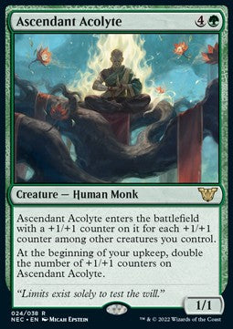 Ascendant Acolyte (V.1) - Commander: Kamigawa: Neon Dynasty (Rare) [NEC-24]