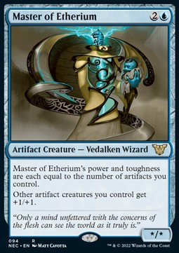 Master of Etherium - Commander: Kamigawa: Neon Dynasty (Rare) [NEC-94]