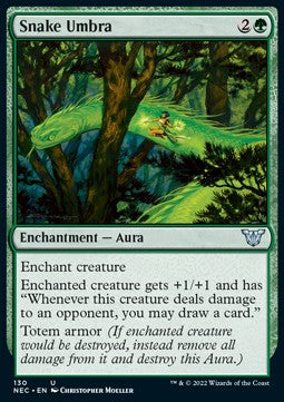 Snake Umbra - Commander: Kamigawa: Neon Dynasty (Uncommon) [NEC-130]