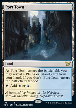 Port Town - Commander: Kamigawa: Neon Dynasty (Rare) [NEC-174]