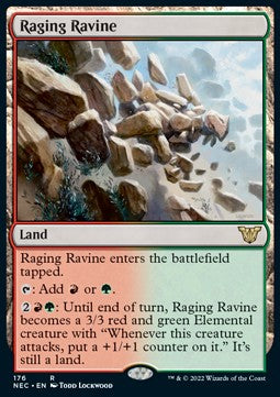 Raging Ravine - Commander: Kamigawa: Neon Dynasty (Rare) [NEC-176]