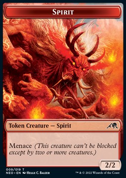 Spirit Token (R 2/2) // Spirit Token (C 1/1) - Kamigawa: Neon Dynasty: Extras (Token) [XNEO-T 9/2]