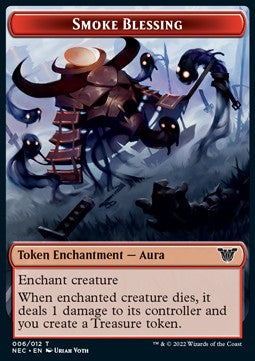 Smoke Blessing Token // Treasure Token - Commander: Kamigawa: Neon Dynasty (Token) [NEC-T 6/17]