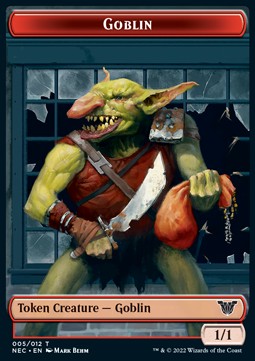 Goblin Token (R 1/1) // Smoke Blessing Token - Commander: Kamigawa: Neon Dynasty (Token) [NEC-T 5/6]