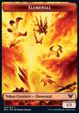 Elemental Token (R 1/1) // Spirit Token (R 2/2) - Commander: Kamigawa: Neon Dynasty (Token) [NEC-T 4/9]