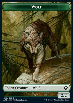 Wolf Token (G 2/2) // Treasure Token (V.1) - Magic the Gathering Products (Token) [MTGP-T 14/15]