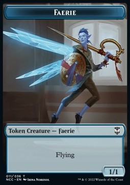 Faerie Token (U 1/1) // Rogue Token (B 2/2) - Commander: Streets of New Capenna: Extras (Token) [XNCC-T 11/7]