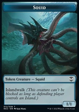Squid Token (U 1/1) // Treasure Token - Commander: Streets of New Capenna: Extras (Token) [XNCC-T 12/13]