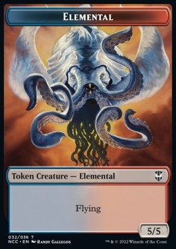 Elemental Token (UR 5/5) // Rogue (B 2/2) - Commander: Streets of New Capenna: Extras (Token) [XNCC-T 32/7]