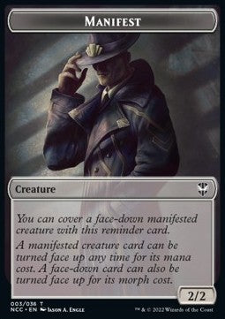 Manifest Token // Copy Token - Commander: Streets of New Capenna: Extras (Token) [XNCC-T 3/1]