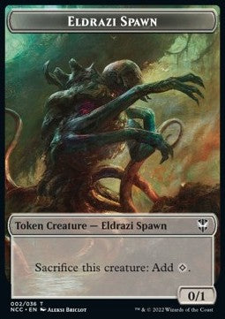 Eldrazi Spawn Token (C 0/1) // Human Token (W 1/1) - Commander: Streets of New Capenna: Extras (Token) [XNCC-T 2/7]