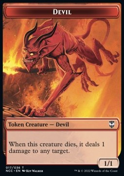 Devil Token (R 1/1) // Soldier Token (RW 1/1) - Commander: Streets of New Capenna: Extras (Token) [XNCC-T 17/33]