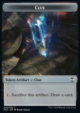 Clue Token // Fish Token (U 1/1) - Commander: Streets of New Capenna: Extras (Token) [XNCC-T 34/4]