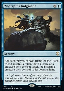 Zndrsplt's Judgment - Commander: Streets of New Capenna (Rare) [NCC-240]