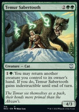 Temur Sabertooth - Commander: Streets of New Capenna (Uncommon) [NCC-315]
