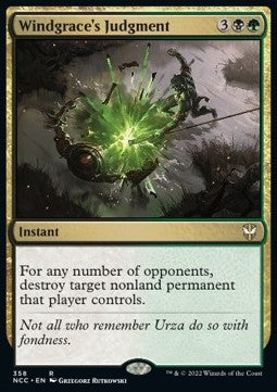 Windgrace's Judgment - Commander: Streets of New Capenna (Rare) [NCC-358]