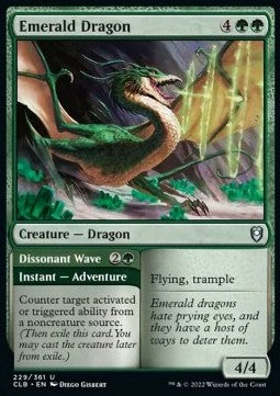 Emerald Dragon // Dissonant Wave - Commander Legends: Battle for Baldur's Gate (Uncommon) [CLB-229]