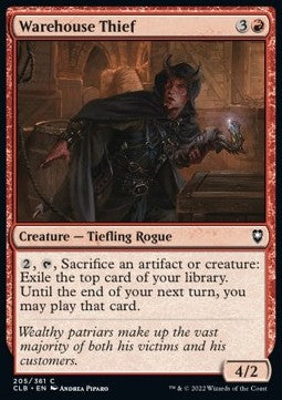 Warehouse Thief - Commander Legends: Battle for Baldur's Gate (Common) [CLB-205]