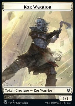 Kor Warrior Token (W 1/1) // Wizard Token (U 1/1 Counter) - Commander Legends: Battle for Baldur's Gate: Extras (Token) [XCLB-T 27/30]