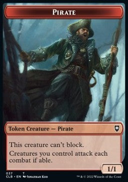 Pirate Token (R 1/1) // Goblin Token (R 1/1 Creatures attack each combat) - Commander Legends: Battle for Baldur's Gate: Extras (Token) [XCLB-T 37/34]