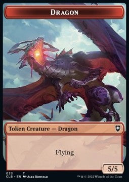 Dragon Token (R 5/5) // Gold Token - Commander Legends: Battle for Baldur's Gate: Extras (Token) [XCLB-T 33/48]