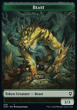 Beast Token (G 3/3) // Satyr Token (RG 2/2 Haste) - Commander Legends: Battle for Baldur's Gate: Extras (Token) [XCLB-T 38/46]