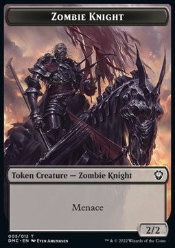 Zombie Knight Token (B 2/2 Menace) // Griffin Token (W 2/2) - Commander: Dominaria United: Extras (Token) [XDMC-T 5/1]