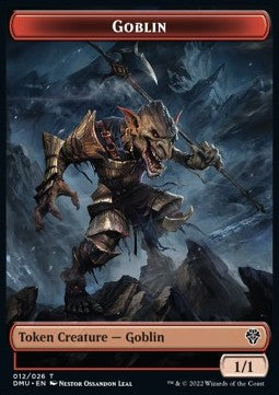 Goblin Token (R 1/1) // Zombie Knight Token (B 2/2 Menace) - Commander: Dominaria United: Extras (Token) [XDMC-T 12/5]