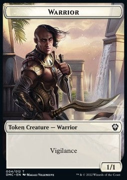Warrior Token (W 1/1 Vigilance) // Zombie Knight Token (B 2/2 Menace) - Commander: Dominaria United: Extras (Token) [XDMC-T 4/5]