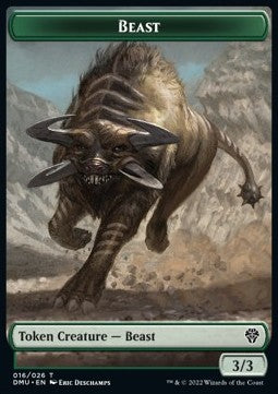 Beast Token (G 3/3) // Kavu Token (Gold 3/3) - Commander: Dominaria United: Extras (Token) [XDMC-T 16/12]