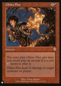 Ghitu Fire - The List (Rare) [ZNL-144]