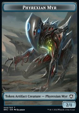 Phyrexian Myr Token (UA 2/1) // Scrap Token - Commander: The Brothers' War: Extras (Token) [XBRC-T 5/12]